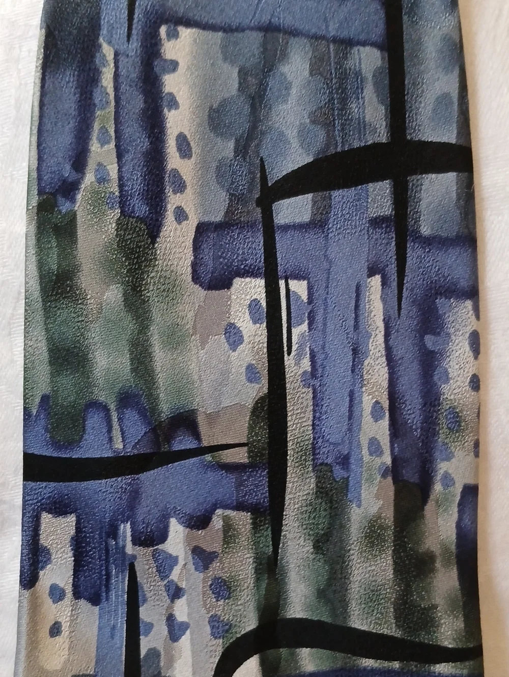J. Garcia Collection Fourteen 100% Silk Blue Green Necktie 1996